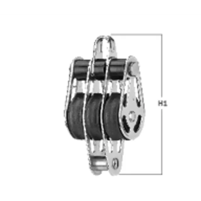Herm Sprenger Glijlager-Blok 6mm 3-Rollen RVS