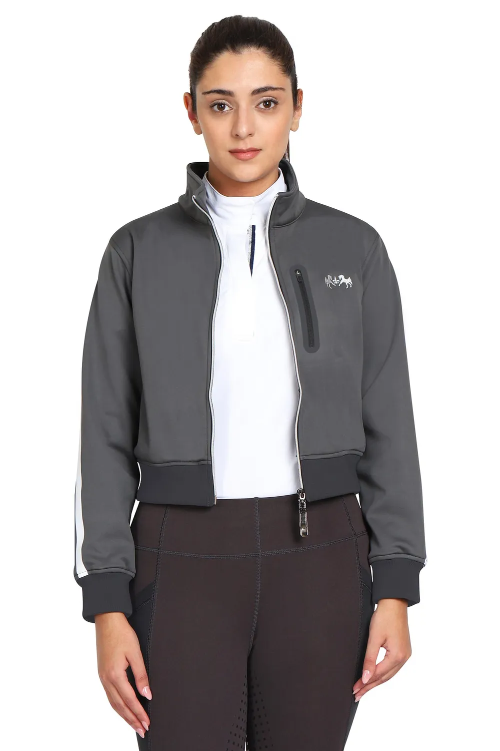 Equine Couture Pippa Cropped dames rijjas charcoal
