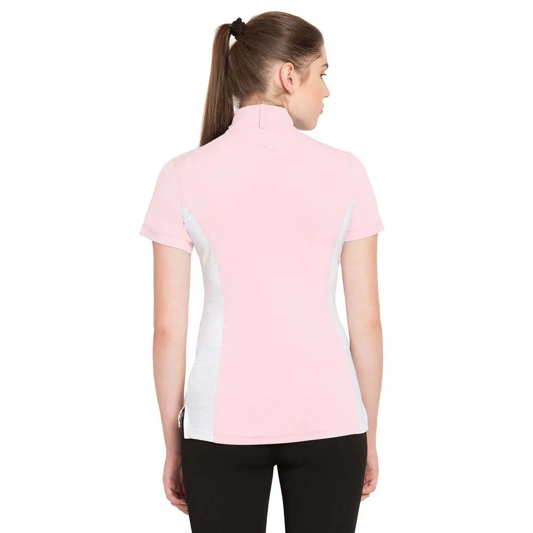 Equine Couture Cara wedstrijdshirt korte mouw wit koelstretch