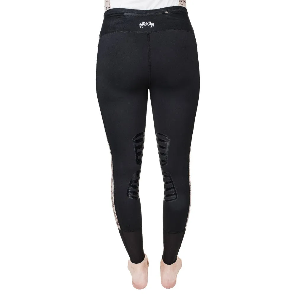 Equine Couture Equestrian Gear rijtight dames Zwart grip