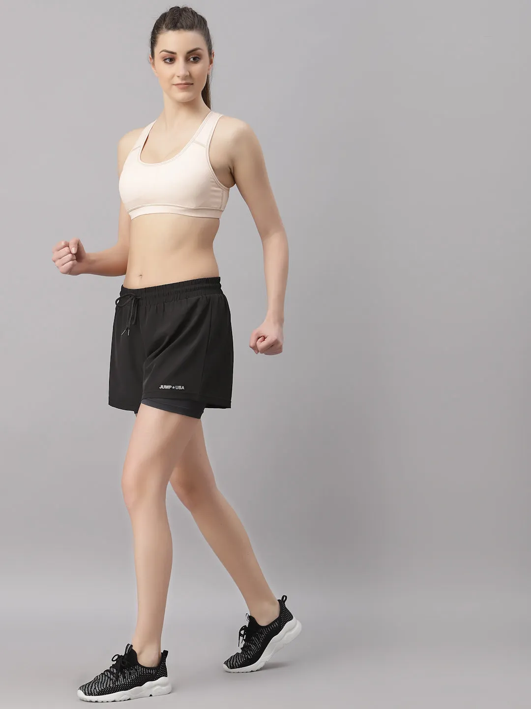 TuffRider Sprint racerback sport bh zwart stretch