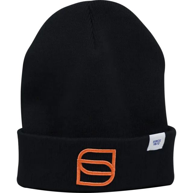 HS Sprenger Beanie muts zwart dubbellaags gebreid