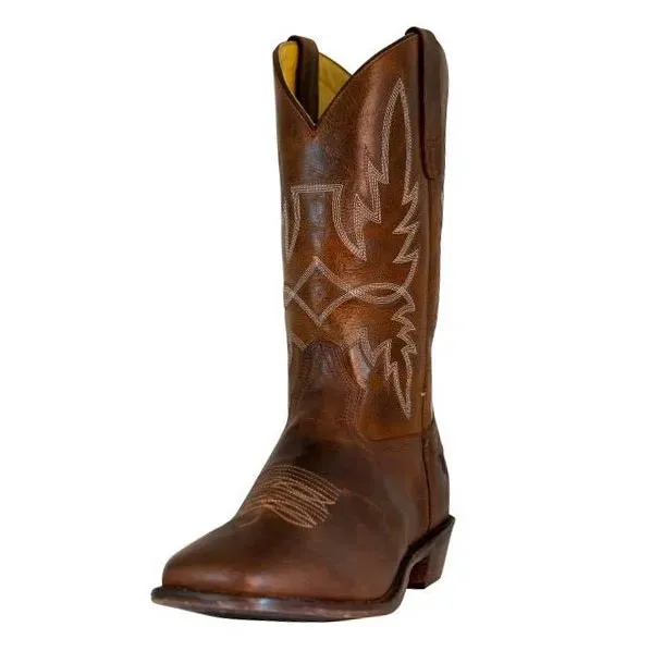 TuffRider Old Faithful Wide Square Toe Westernlaars bruin leer breed