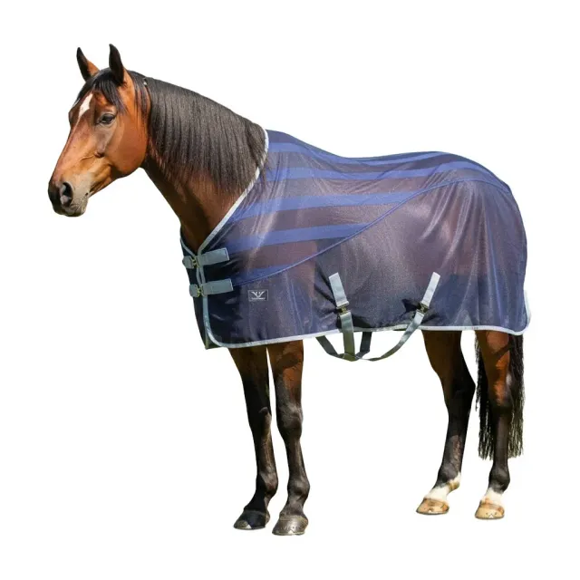 TuffRider Dual Fabric vliegendeken navy/grey luchtig