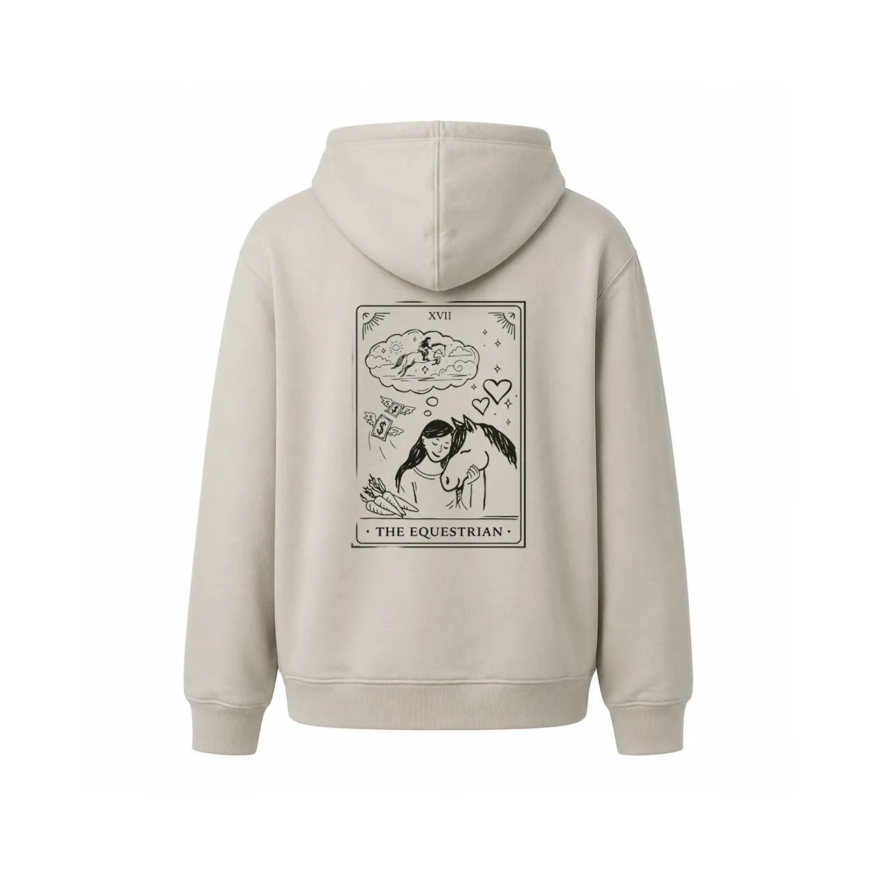 Dapplebay Tarot kinderhoodie Buff geborduurd