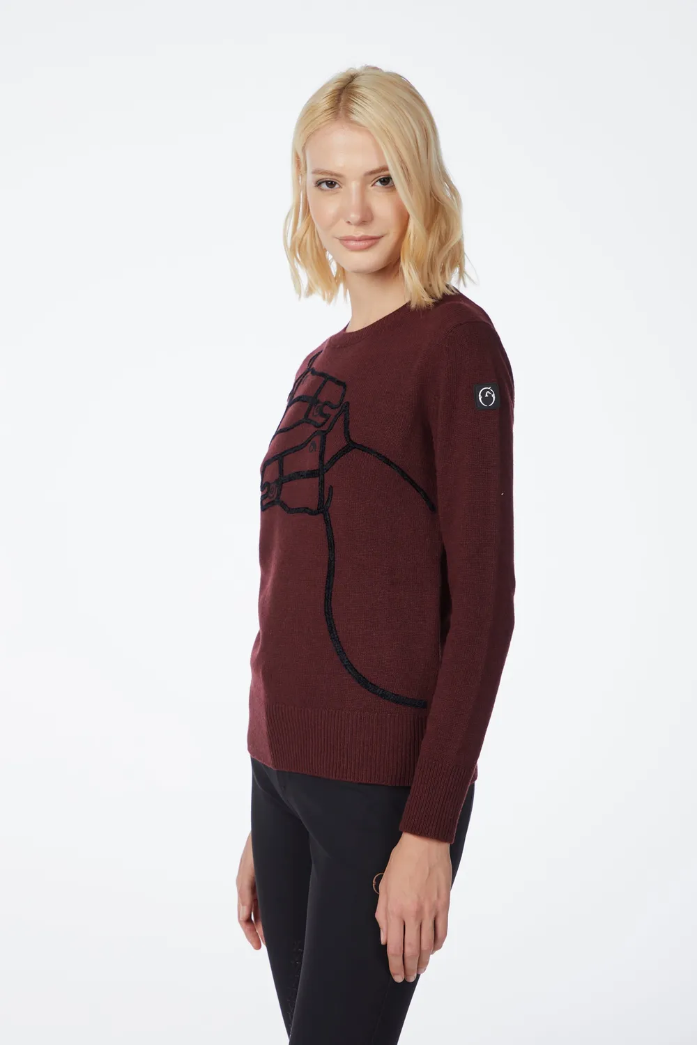 Vestrum Oulu trui dames wol cashmere paard