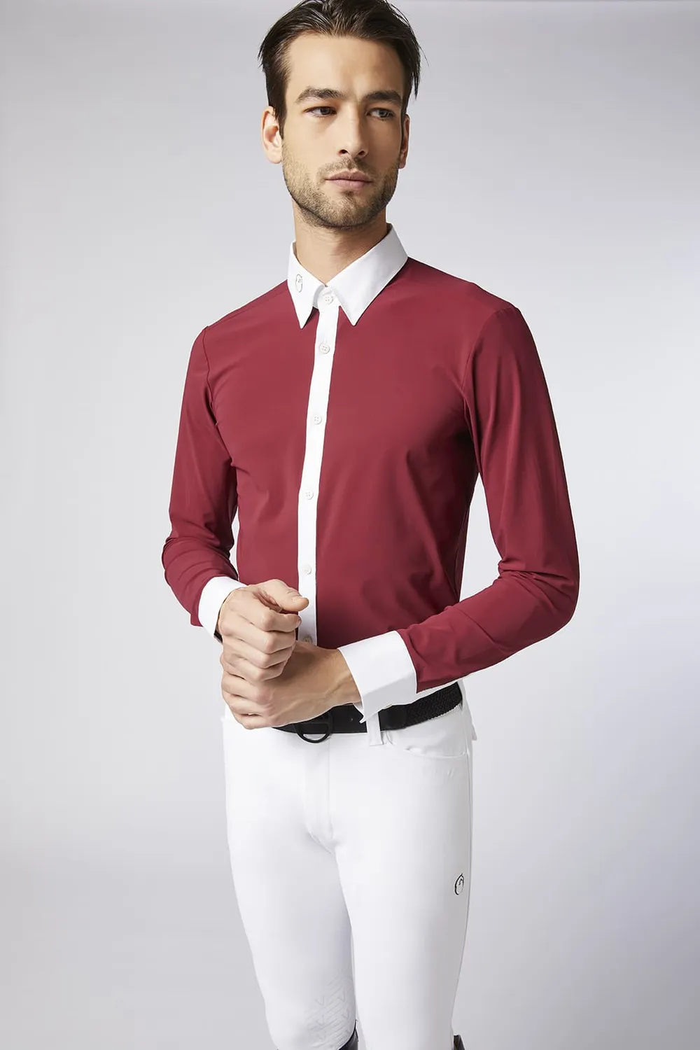 Vestrum Miradolo wedstrijdshirt heren steenrood lange mouw