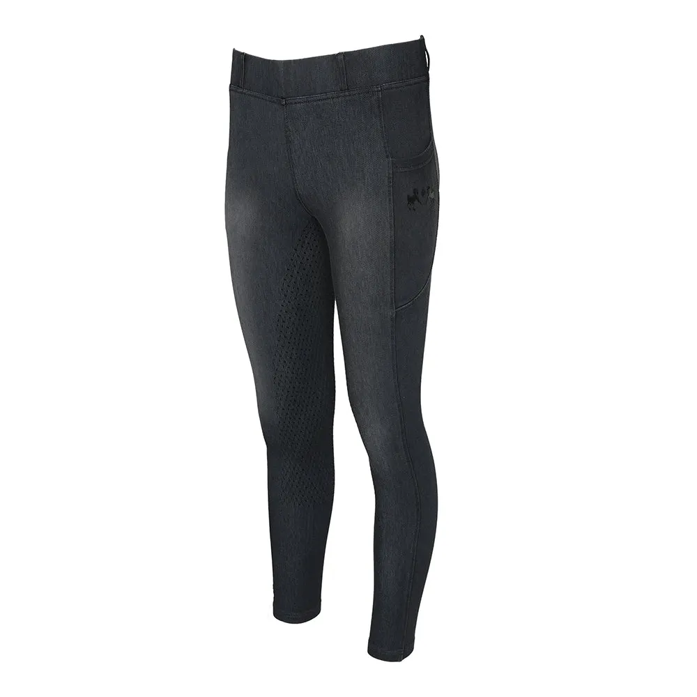 Equine Couture Denim Full Seat rijlegging Denim met grip