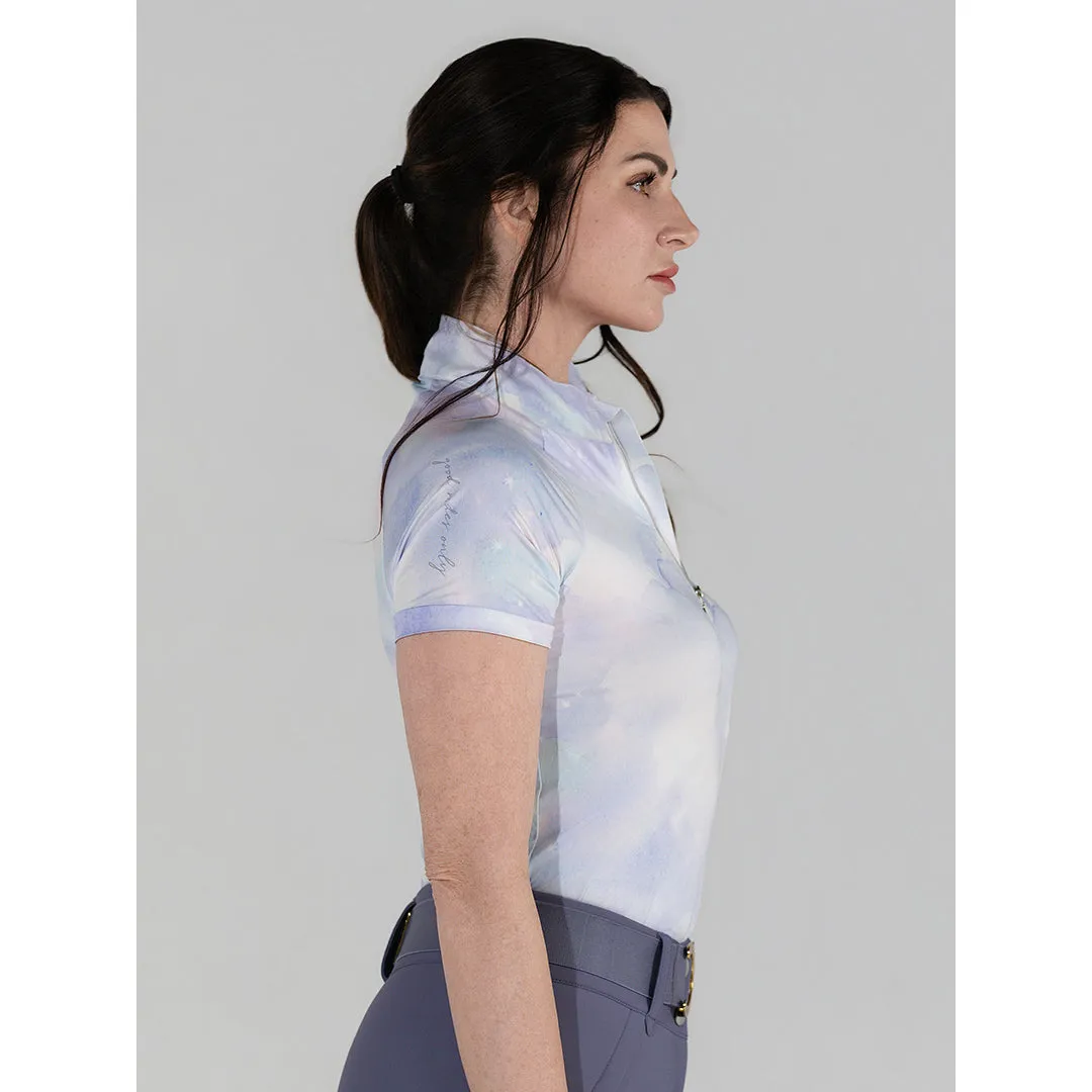 Dapplebay Opalite Skies 1/4 Zip rijshirt korte mouw STD koel
