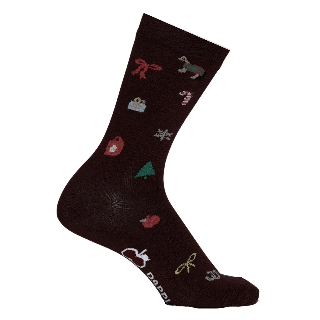 Dapplebay Holiday Charms sokken dames rekbaar kerst
