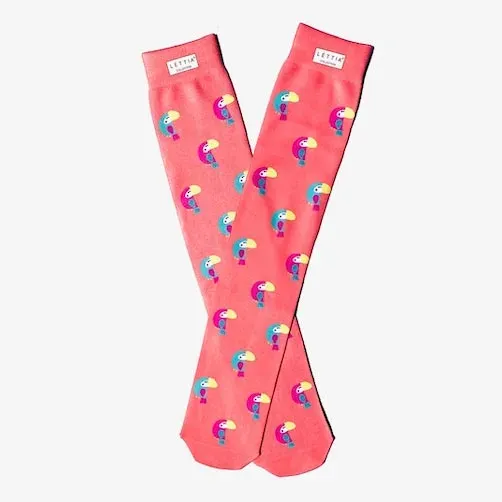 Lettia Toucan rijsokken STD stretch toekan print