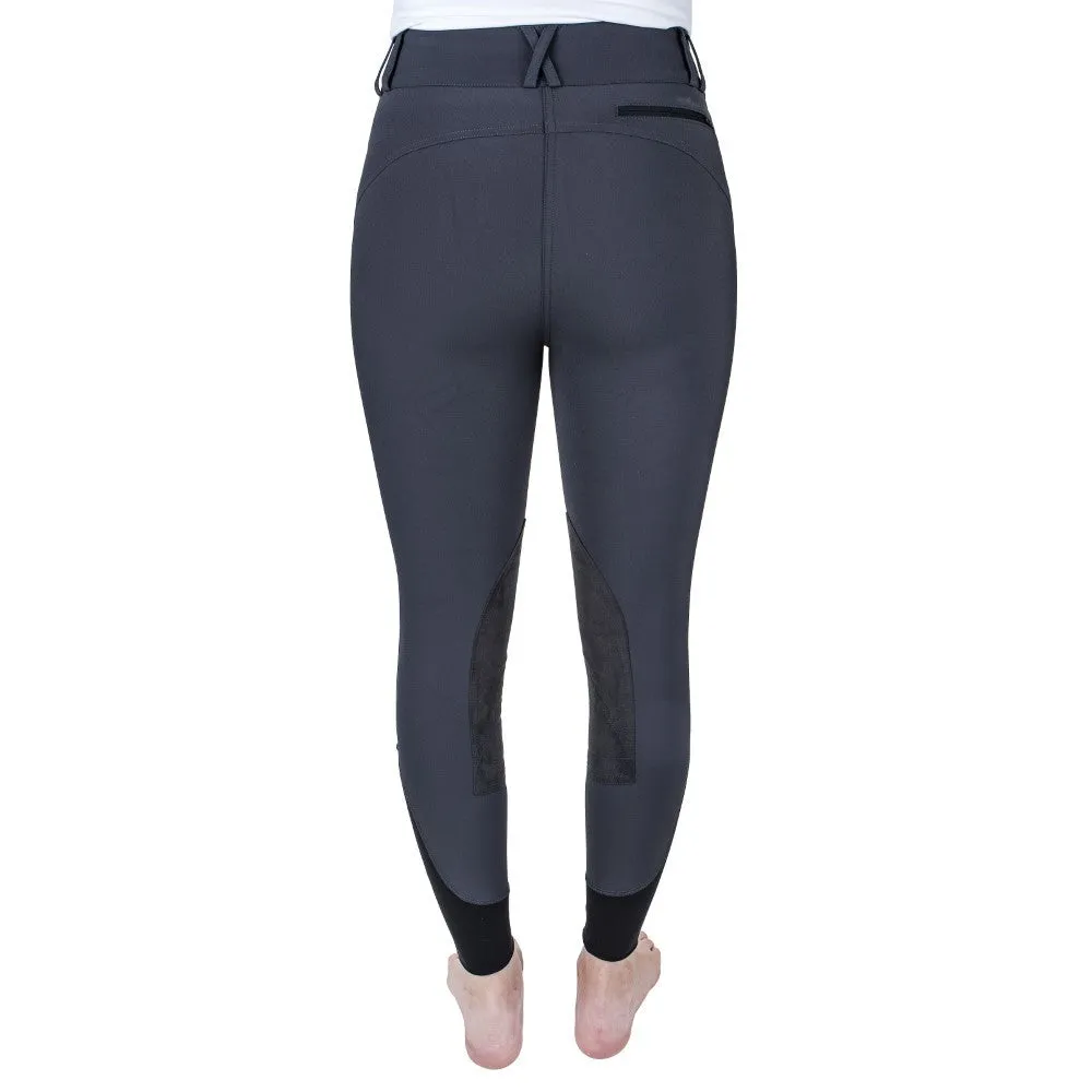 Equine Couture Charlotte rijbroek kniepatches Zwart stretch