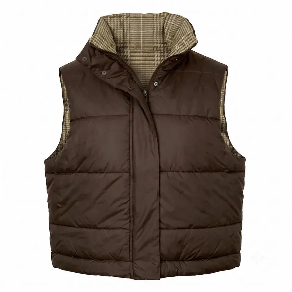Dapplebay Reversible Puffer bodywarmer chocolate omkeerbaar