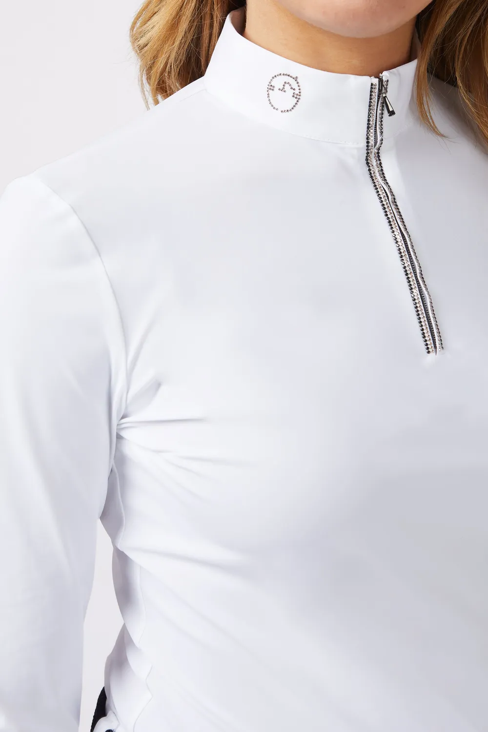 Vestrum Villanova wedstrijdshirt dames optical white met rits