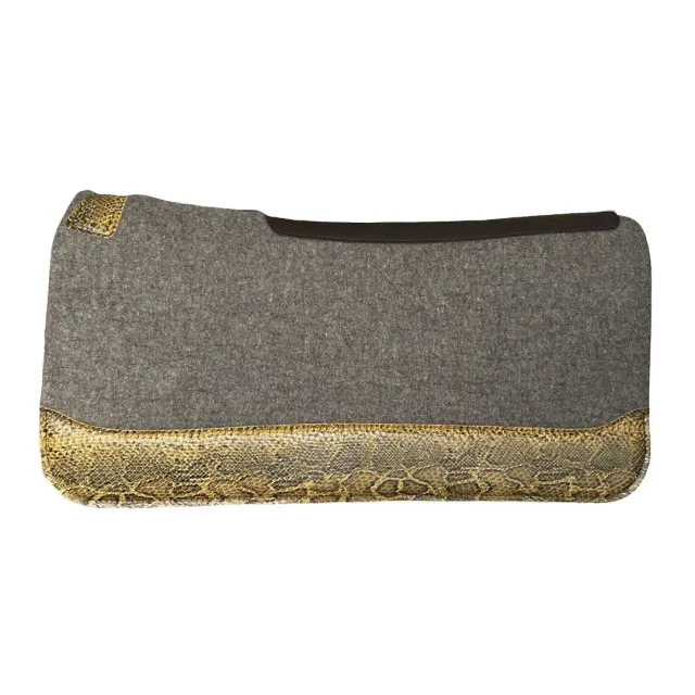 TuffRider Bedrock wollen zadelpad grijs vilt 32x32 1 inch