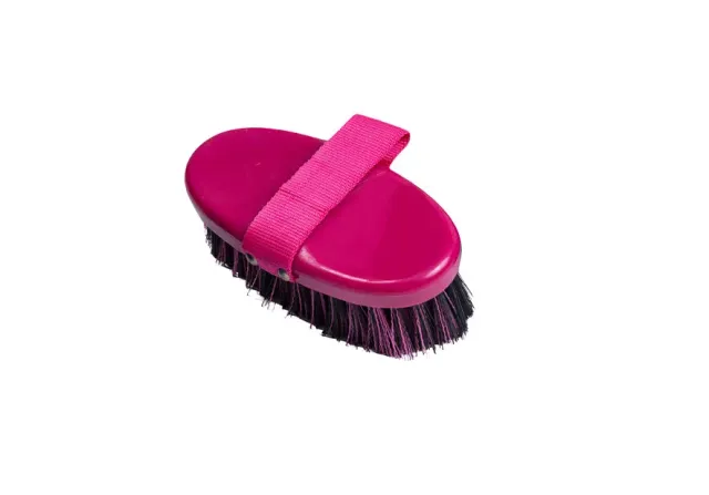 TuffRider paardenborstel plastic roze-zwart handzaam