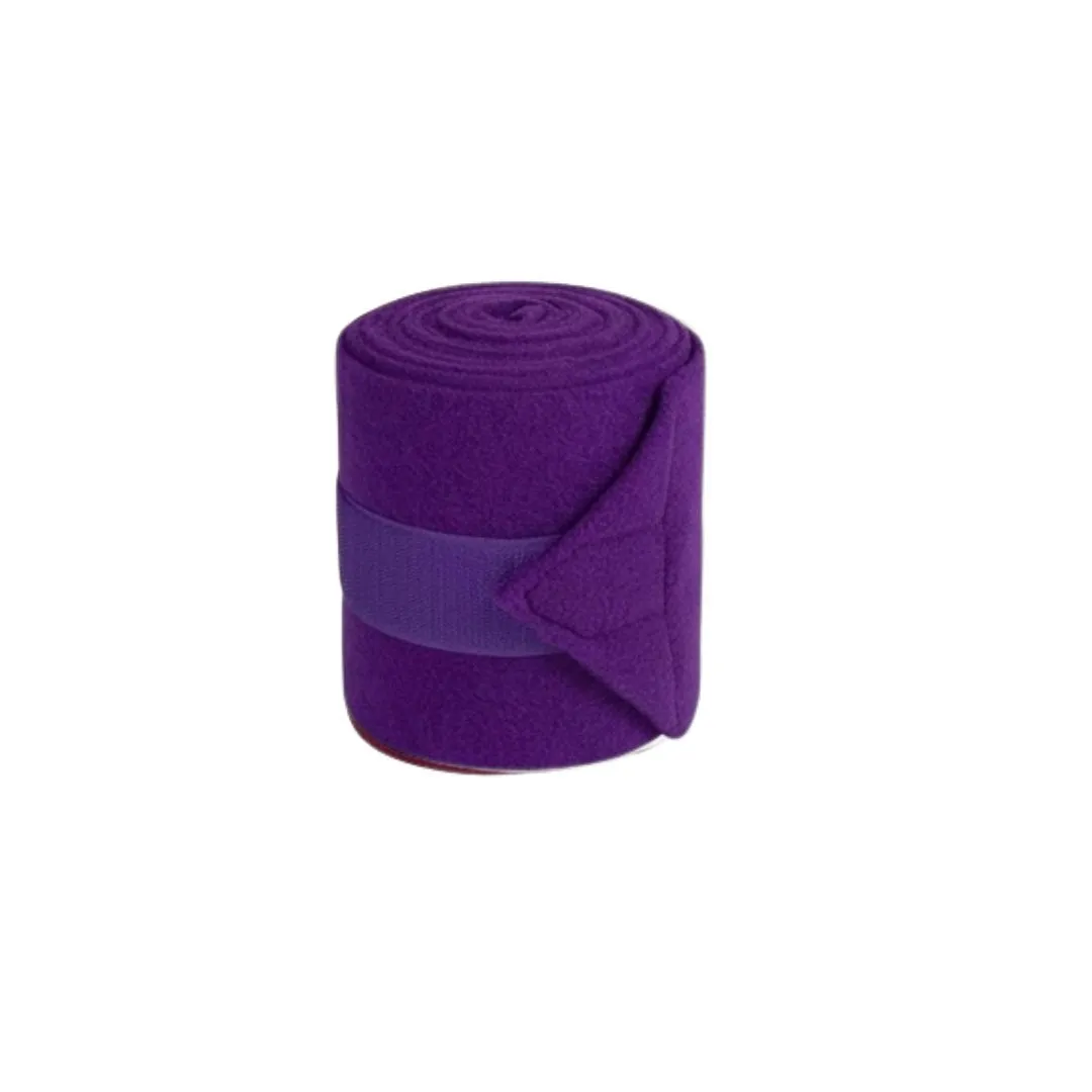 Lettia Soft Fleece polo wraps zwart set 4 stuks