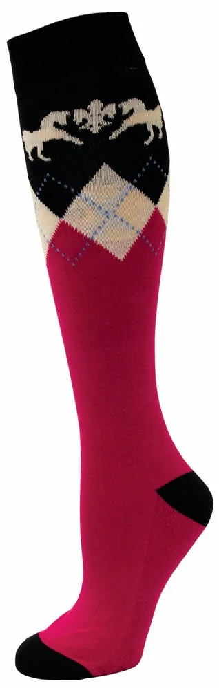 Equine Couture Hadley kniekousen dames katoenmix ruitmotief