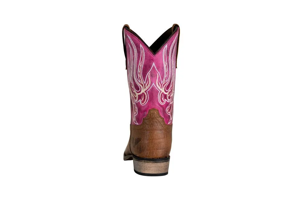 TuffRider Arches Flame western laarzen kinderen bruin roze