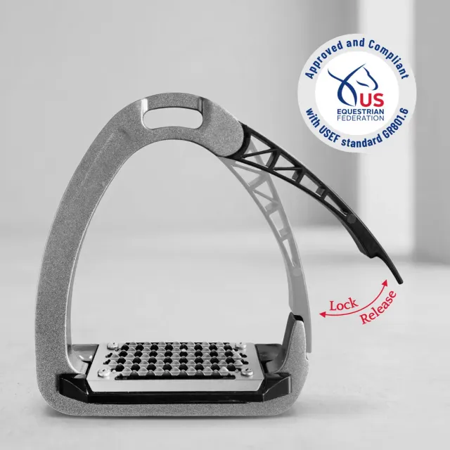 TuffRider Tech Safety Stirrups stijgbeugels zwart aluminium 11,4 cm