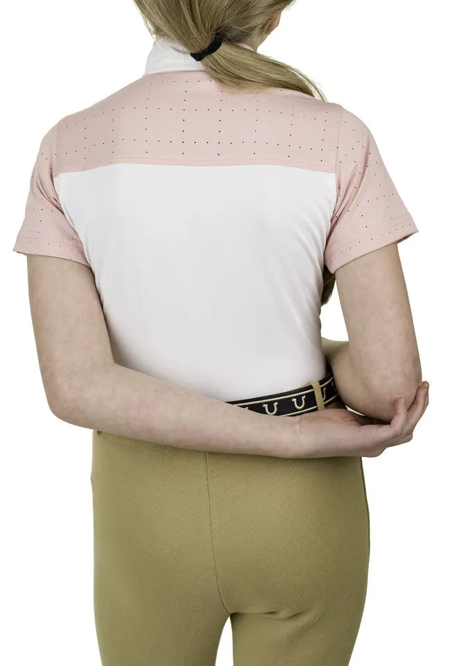 Equine Couture Magda EquiCool wedstrijdshirt kids wit navy