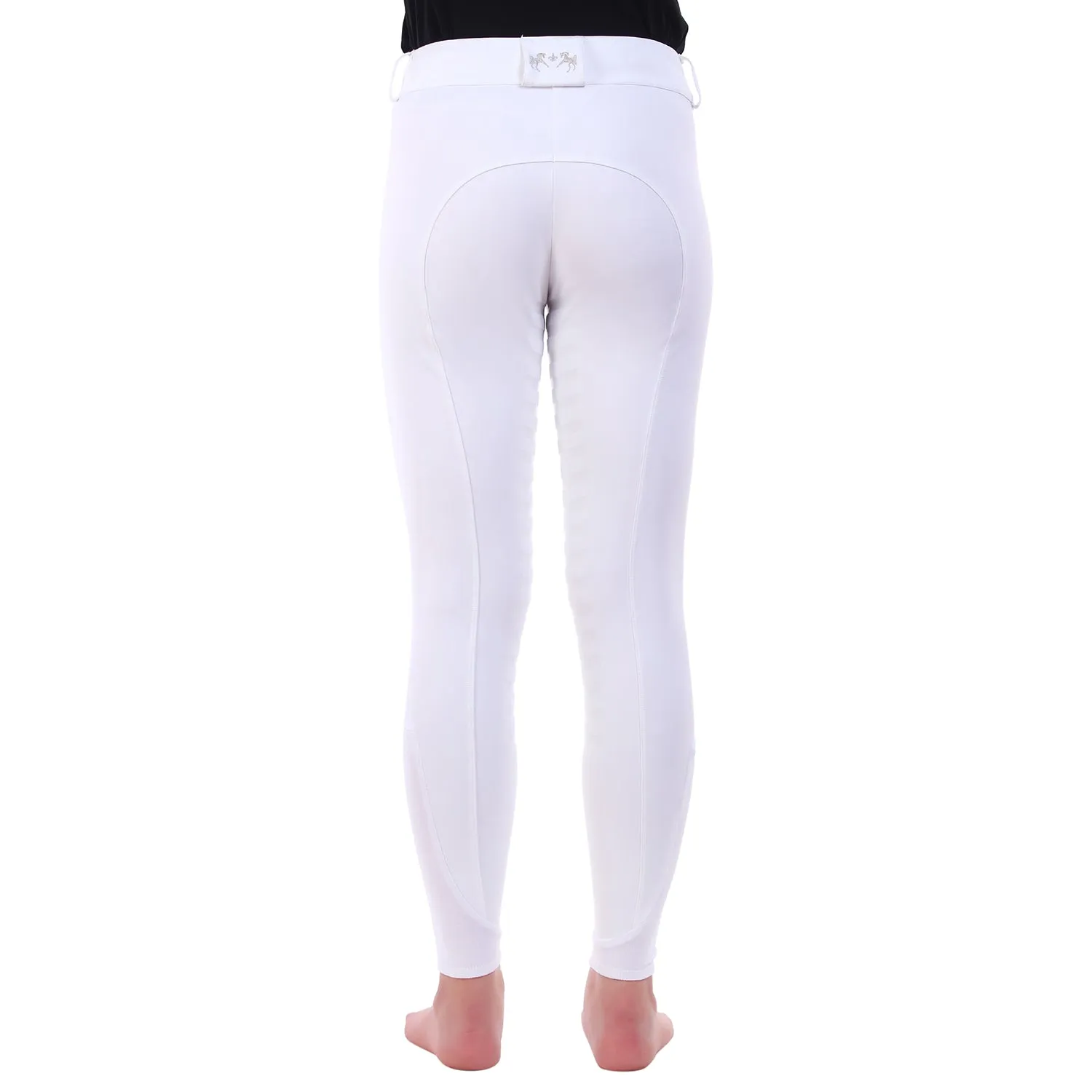 Equine Couture Techno dames rijbroek zwart kniepatches