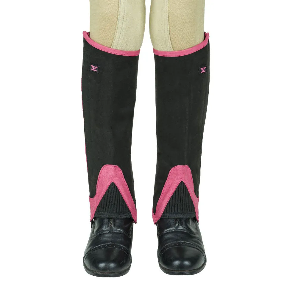 TuffRider Keeneland kinder halve chaps lichtblauw navy