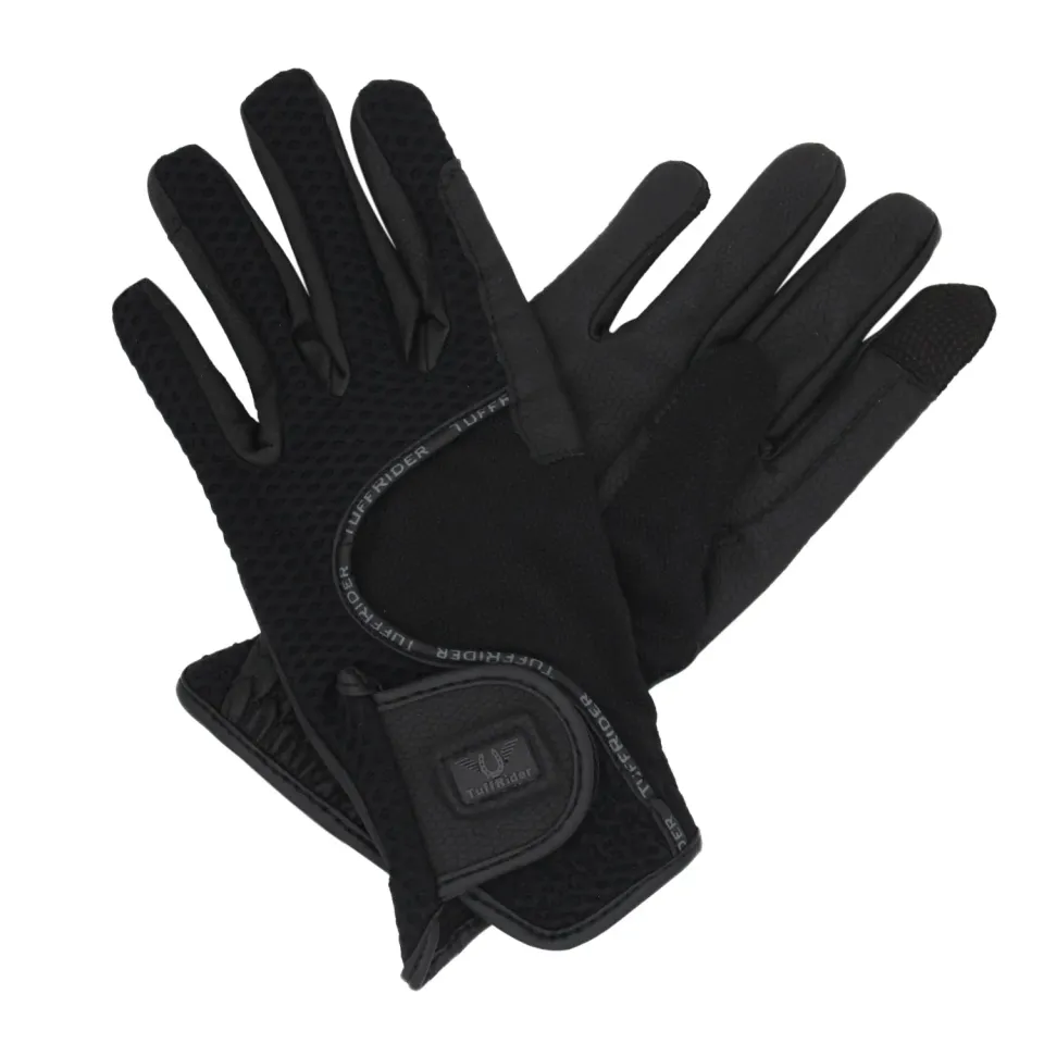 TuffRider Honeycomb rijhandschoenen Black touchscreen dames