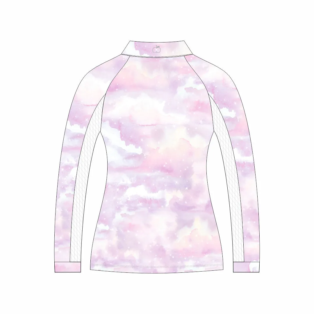 Dapplebay Lavender Haze 1/4 Zip kinder rijshirt lila lichtgewicht