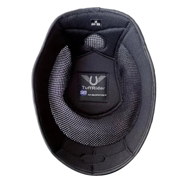 TuffRider Coolmax helmbinnenvoering zwart wasbaar S-M-L