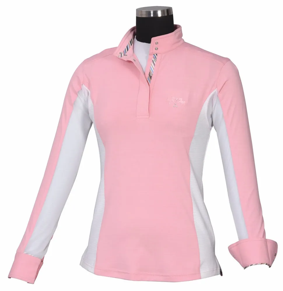 Equine Couture Cara Long Sleeve wedstrijdshirt wit