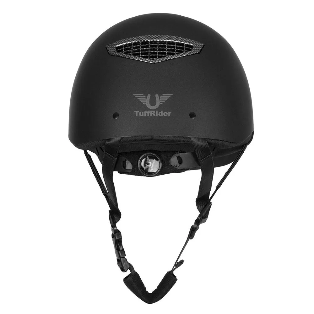 TuffRider Starter rijhelm zwart carbon ventilatie S M L