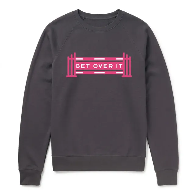 Dapplebay Get Over It sweatshirt charcoal geborduurd