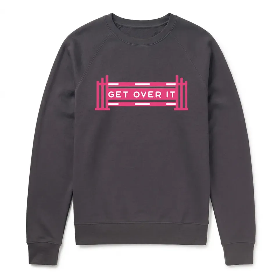 Dapplebay Get Over It sweatshirt charcoal geborduurd
