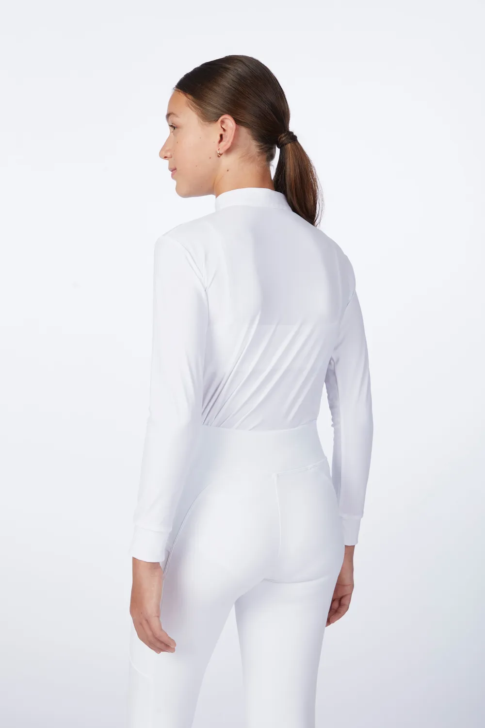 Vestrum Mahon meisjes wedstrijdblouse wit lange mouw