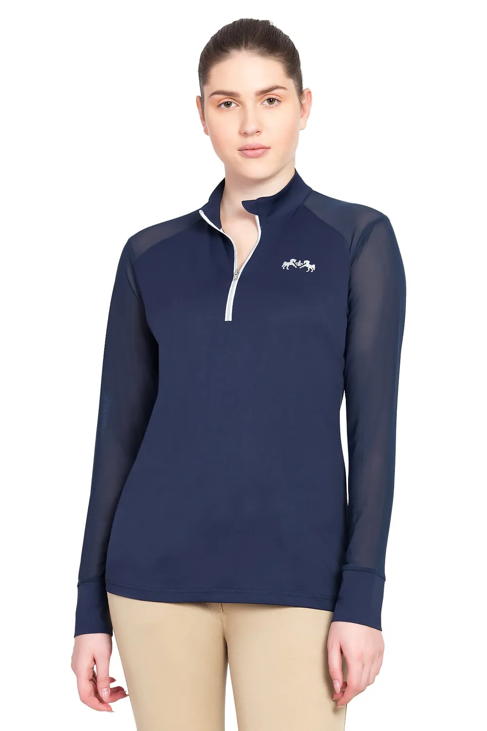 Equine Couture Erna EquiCool rijshirt wit lange mouw