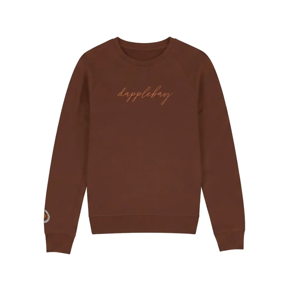 Dapplebay Horse Girl Fall sweatshirt brick geborduurd