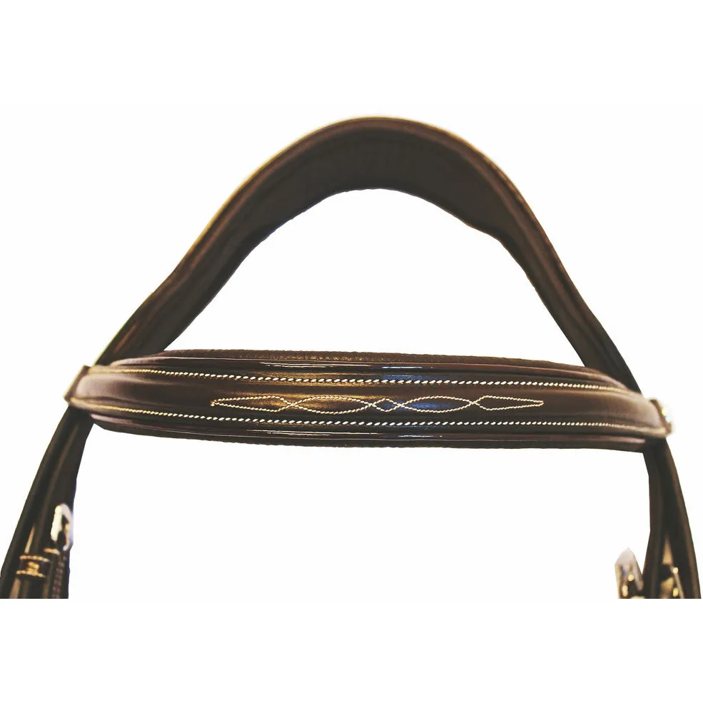 Henri de Rivel Pro Mono Crown hoofdstel havana lakbies