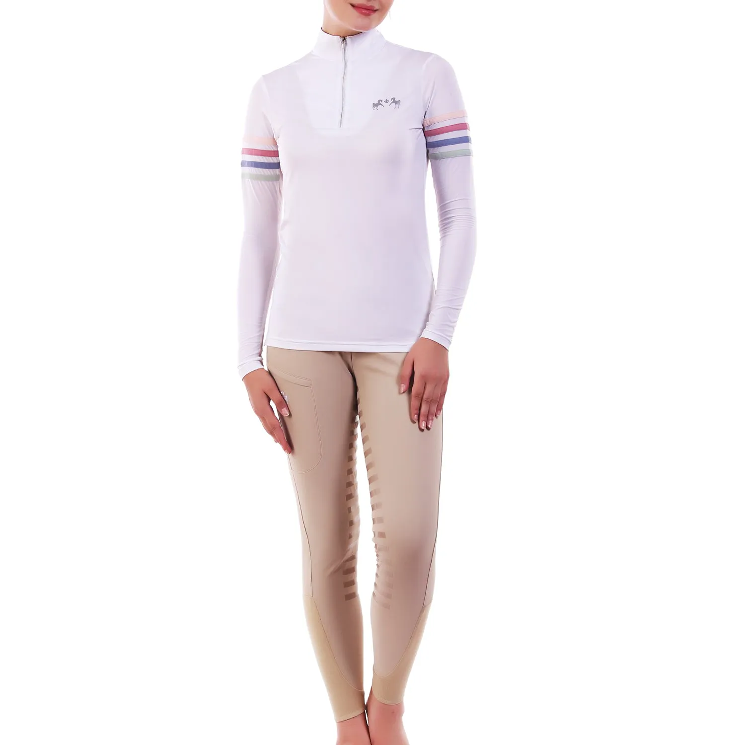 Equine Couture Gradient IceFil wedstrijdshirt wit dames