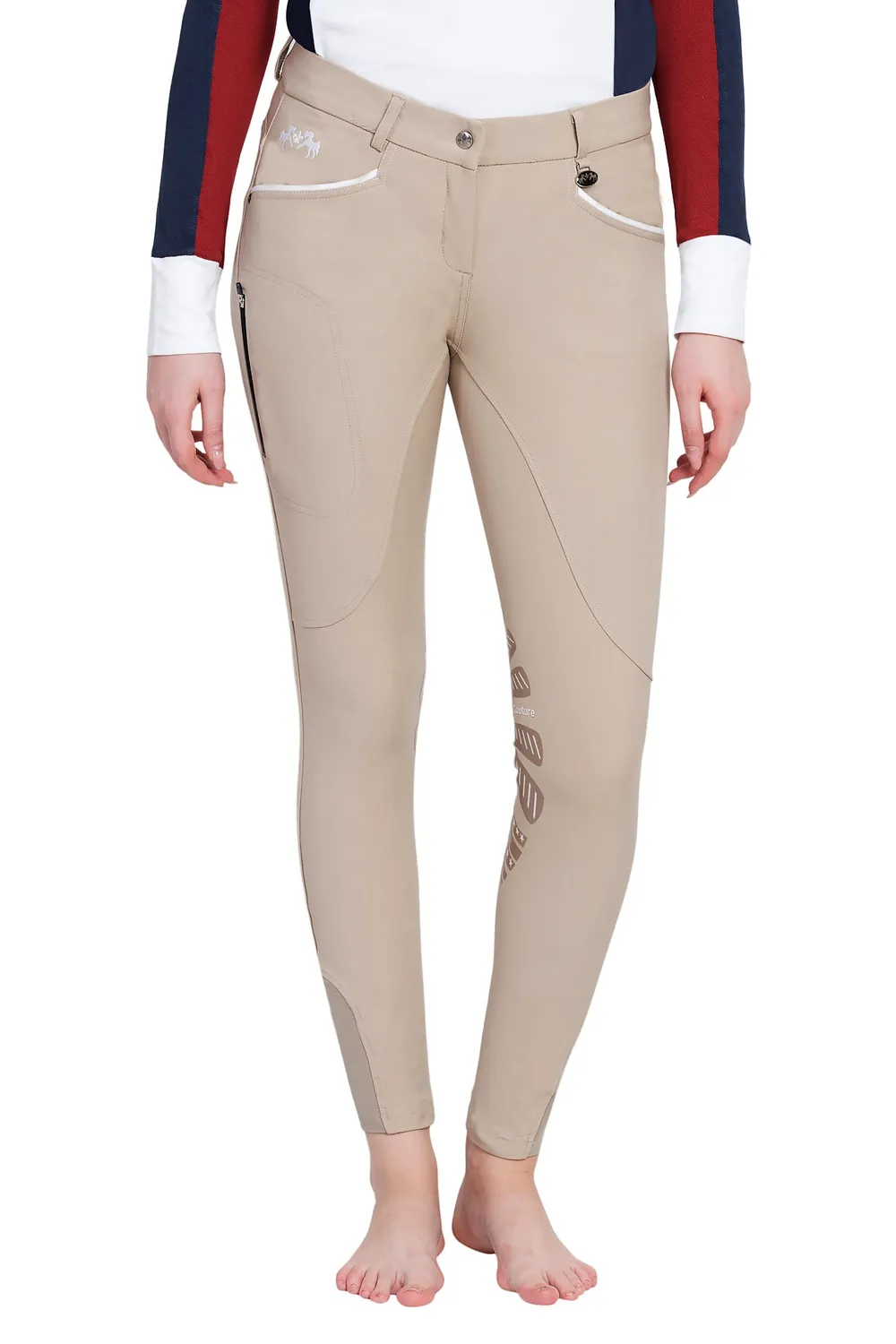 Equine Couture Lille Knie Patch rijbroek wit 34