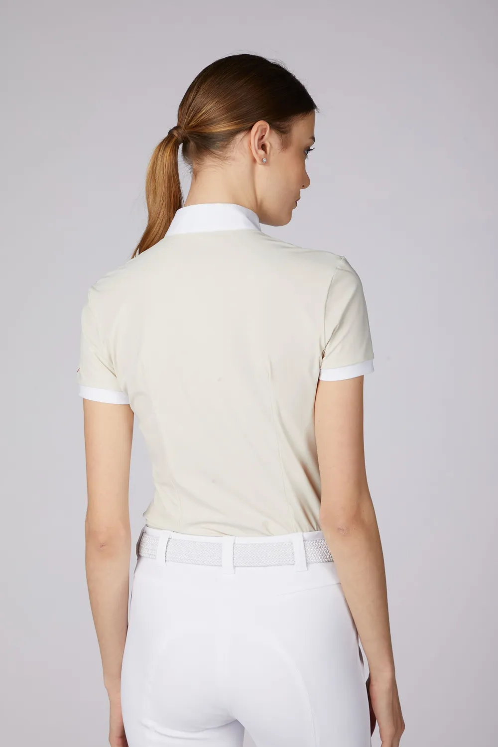 Vestrum Oshawa wedstrijdshirt dames ivoor bi-elastisch