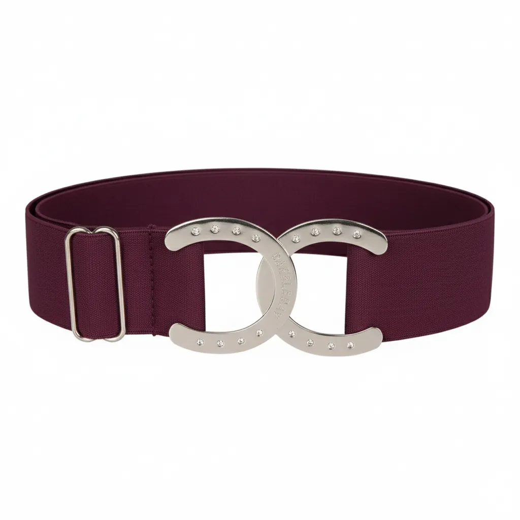 Dapplebay Horse Shoe riem rood elastisch