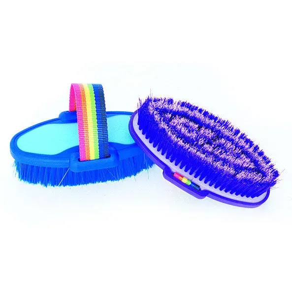 TuffRider Body Brush poetsborstel paars regenboog