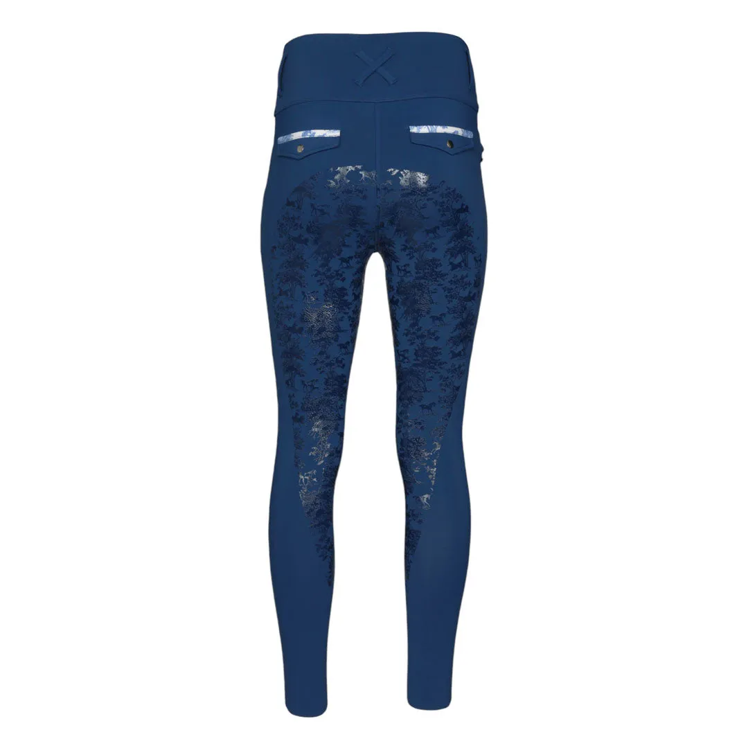Dapplebay Equestrian Toile rijlegging navy grip