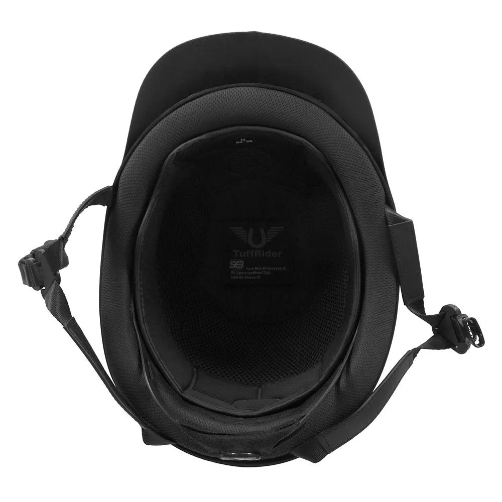 TuffRider Starter rijhelm zwart carbon ventilatie S M L