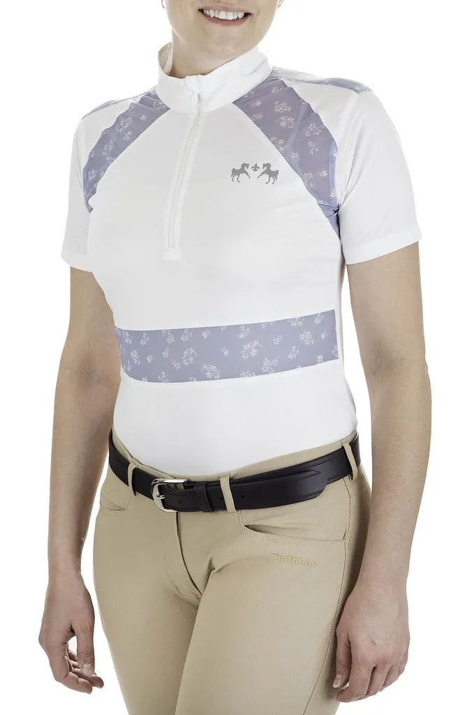 Equine Couture Nicolette wedstrijdshirt Wit Zwart