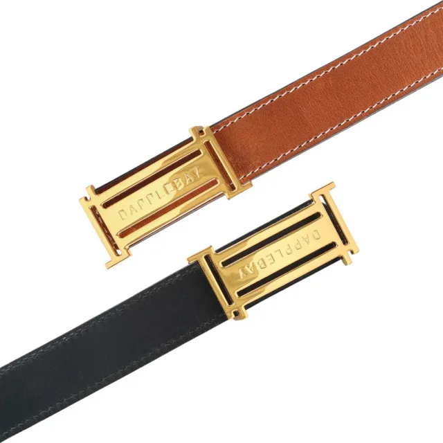 Dapplebay Reversible Jump Belt riem goud omkeerbaar