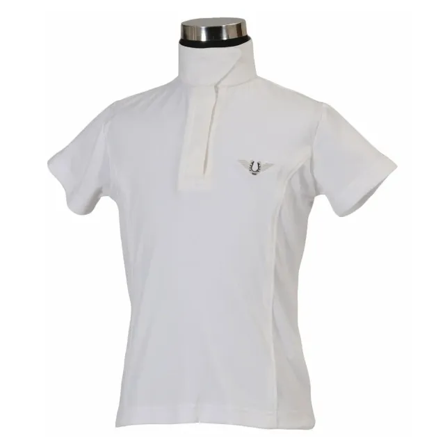TuffRider Kirby wedstrijdshirt korte mouw wit-wit S sneldrogend