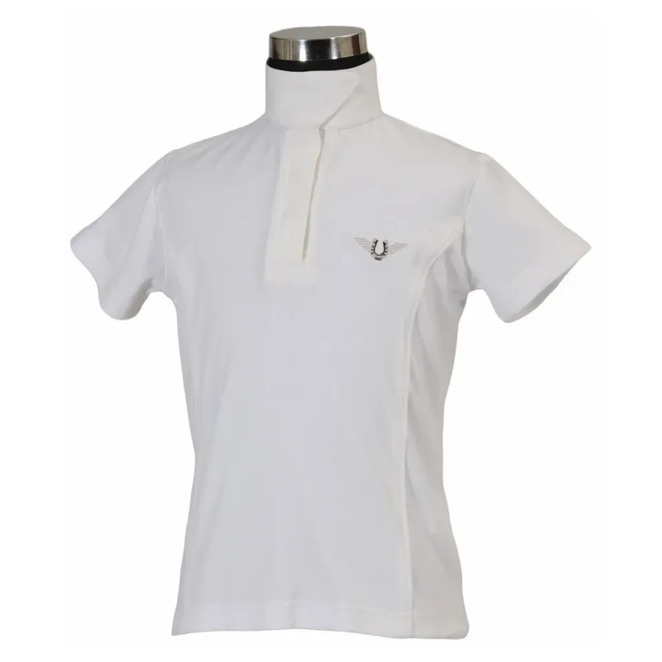 TuffRider Kirby wedstrijdshirt korte mouw wit-wit S sneldrogend