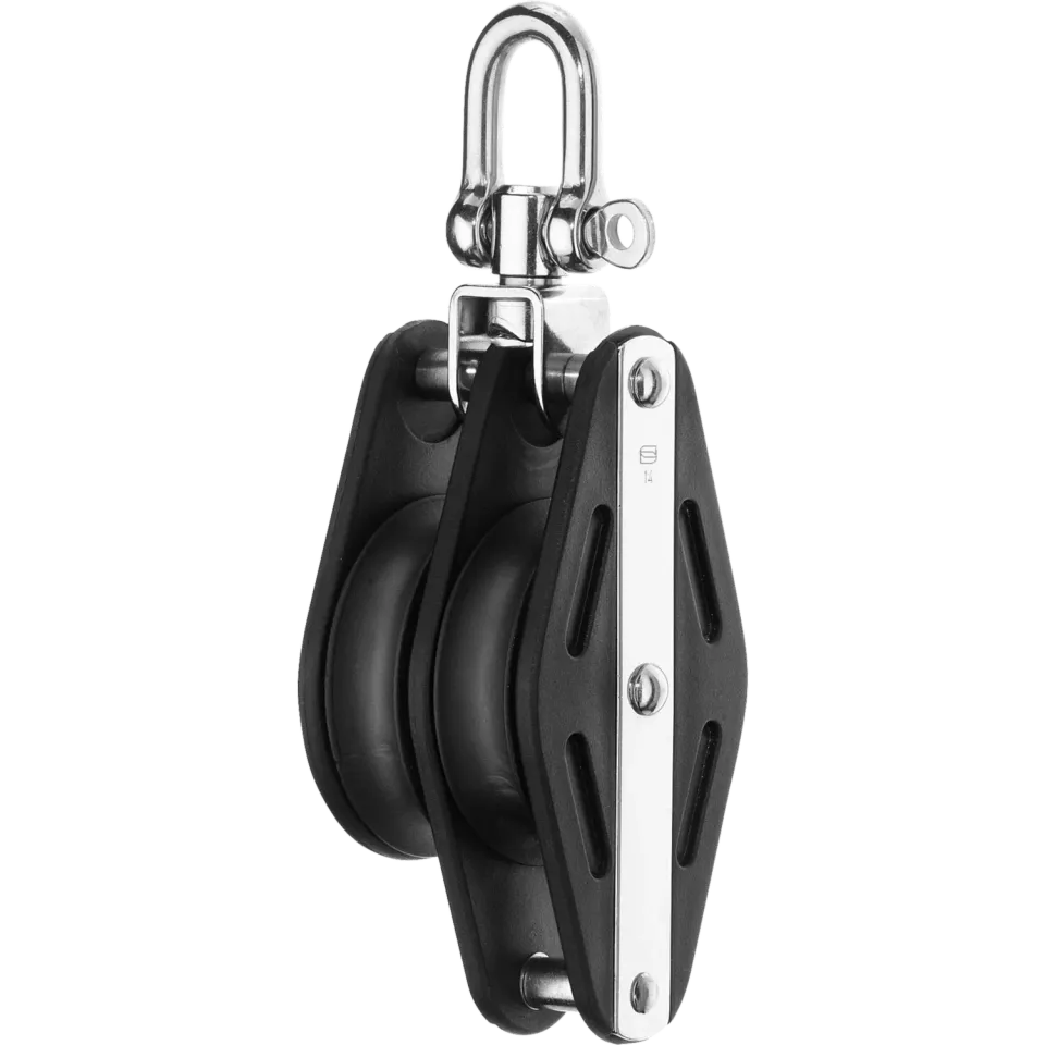 HS Sprenger glijlagerblok 14 mm dubbel met wervel